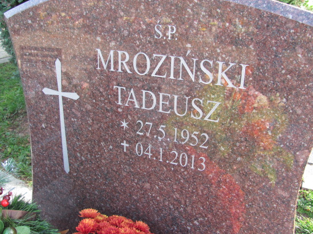 Tadeusz Mroziński  1952 Łaziska Górne - Grobonet - Wyszukiwarka osób pochowanych