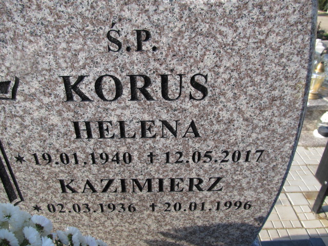 Helena Korus 1940 Łaziska Górne - Grobonet - Wyszukiwarka osób pochowanych