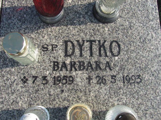 Barbara Dytko 1959 Łaziska Górne - Grobonet - Wyszukiwarka osób pochowanych