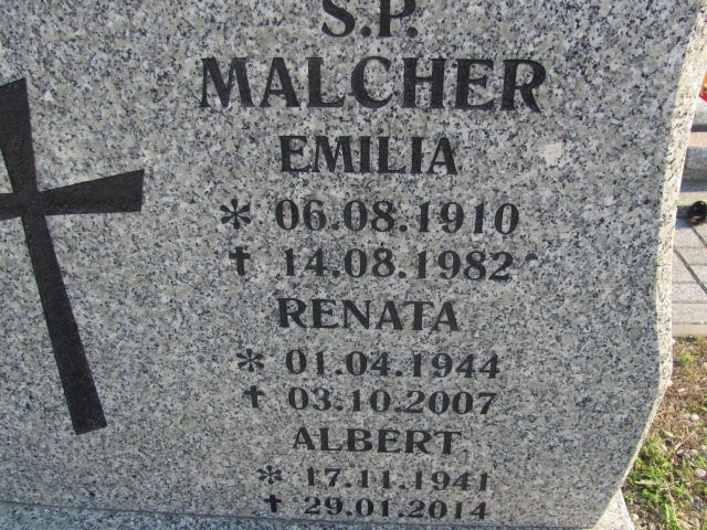 Renata Malcher 1944 Łaziska Górne - Grobonet - Wyszukiwarka osób pochowanych