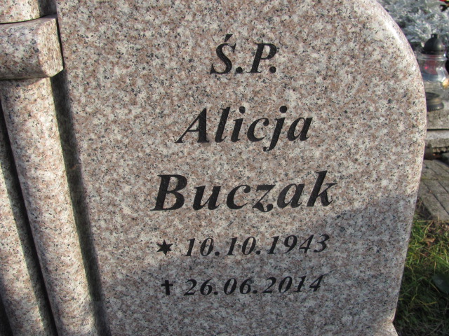 Alicja Buczak 1943 Łaziska Górne - Grobonet - Wyszukiwarka osób pochowanych